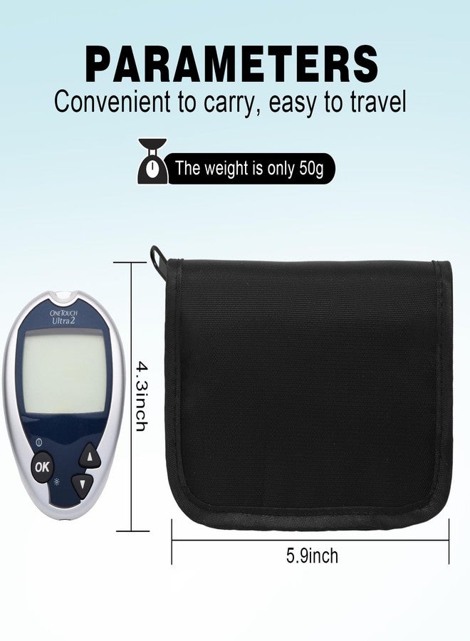 GENCAM Diabetes Travel Case for One Touch Ultra 2, Blood Glucose Monitor Carrying Case for One Touch Ultra 2/Accu Chek, Diabetic Organizer Carrying Bag Kit - Image 4